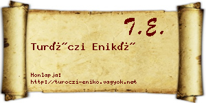 Turóczi Enikő névjegykártya